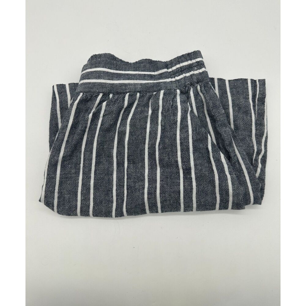 LOFT Outlet Midi Skirt for Women W/ Pockets Sz L Striped Elastic Waist Multicolo